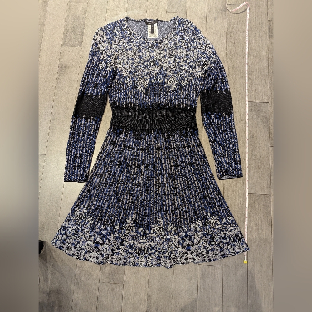 BCBGMaxAzria Navy and Black Knit Cardigan